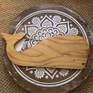 Whale wood wall decor